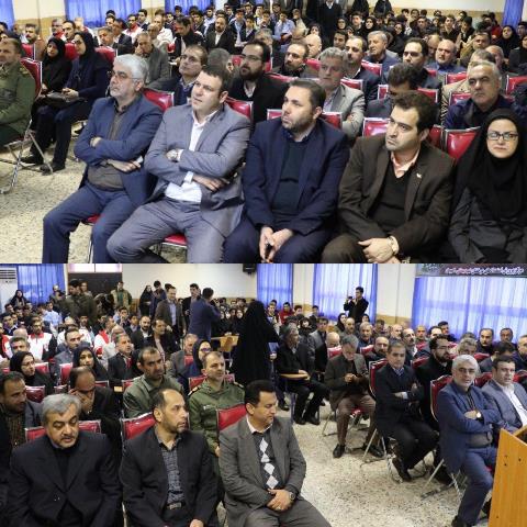 حضور شهردار، رئیس و اعضای شورای اسلامی شهر لاهیجان در مراسم زنگ انقلاب در مرکز استعداد های درخشان شهید بهشتی  شهرستان لاهیجان